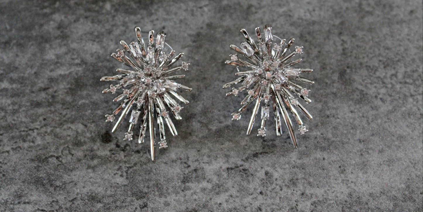 Stardust earrings - silver