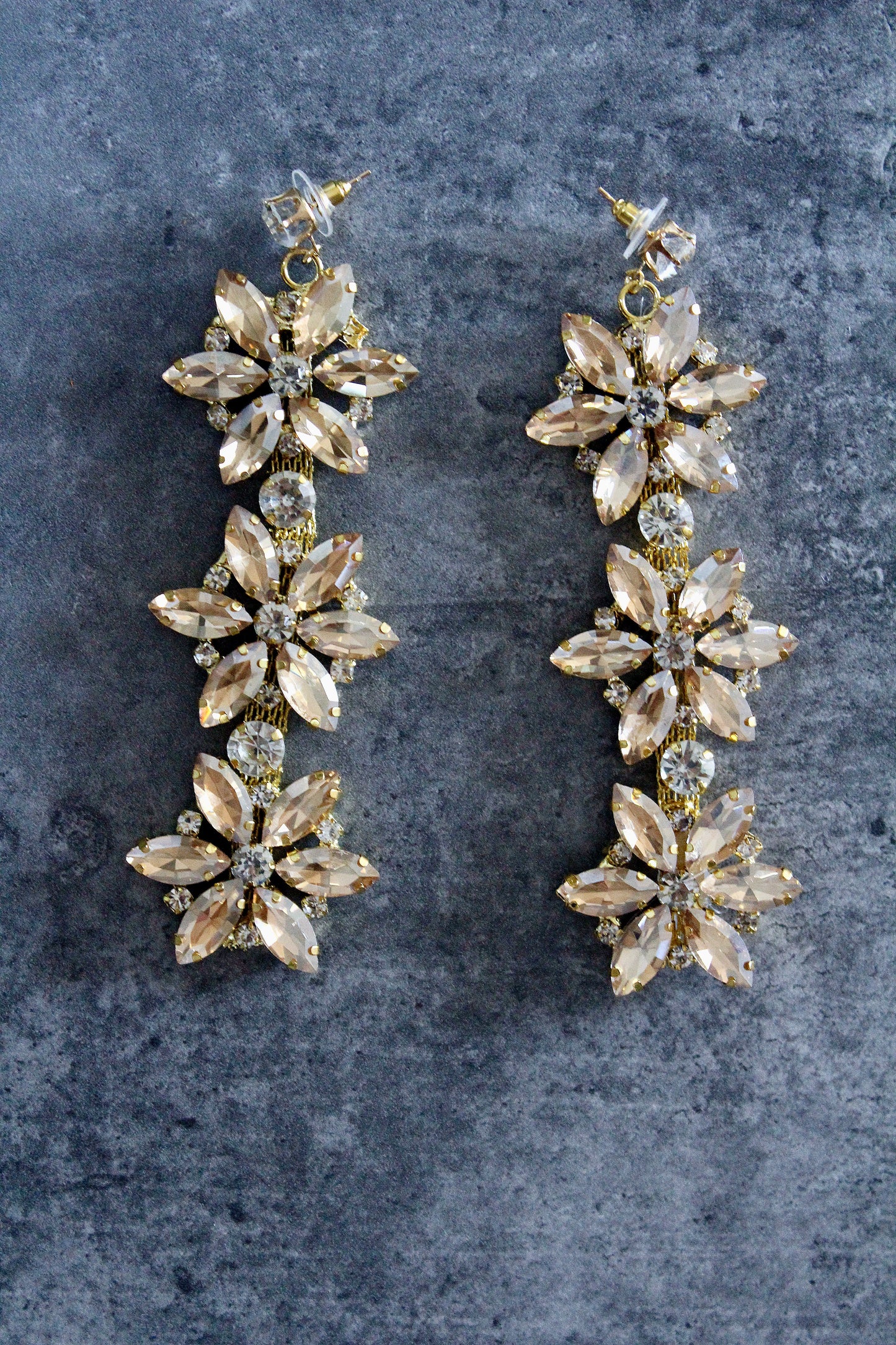 Hidden stars earrings - gold