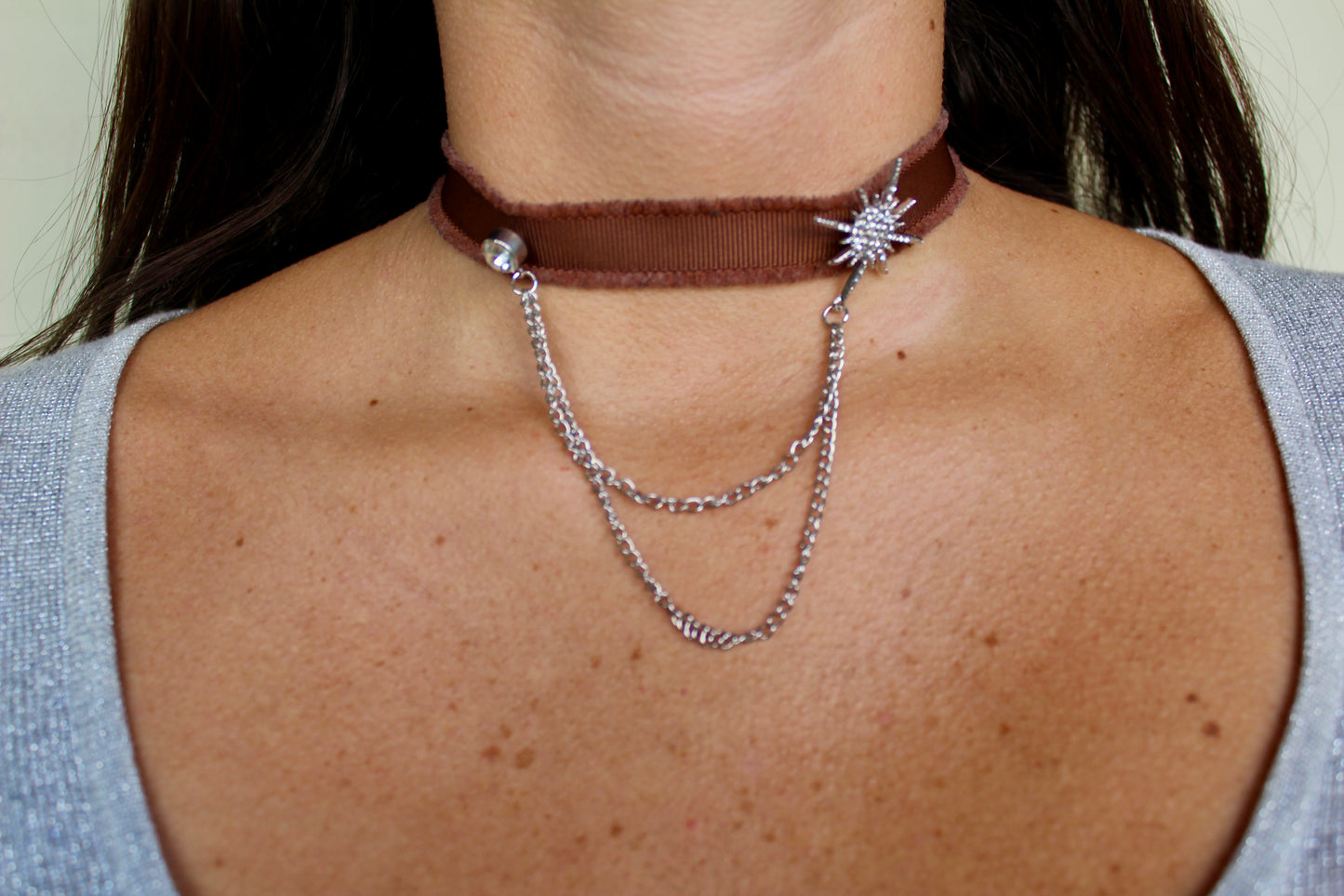 Stardrop choker - silver