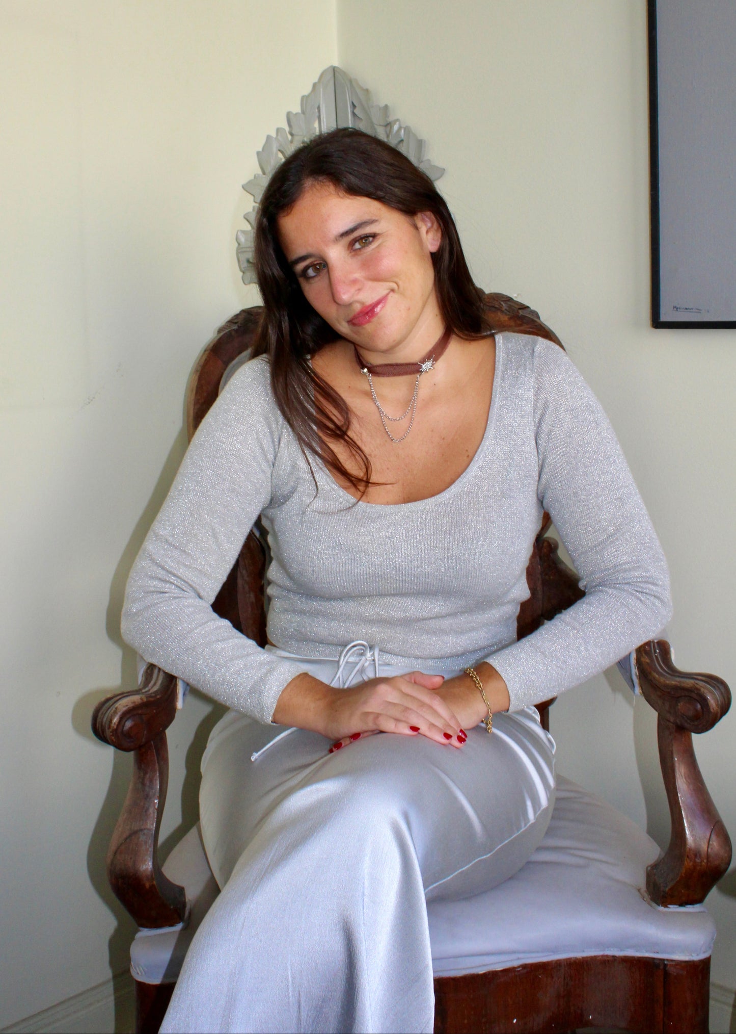 Stardrop choker - silver