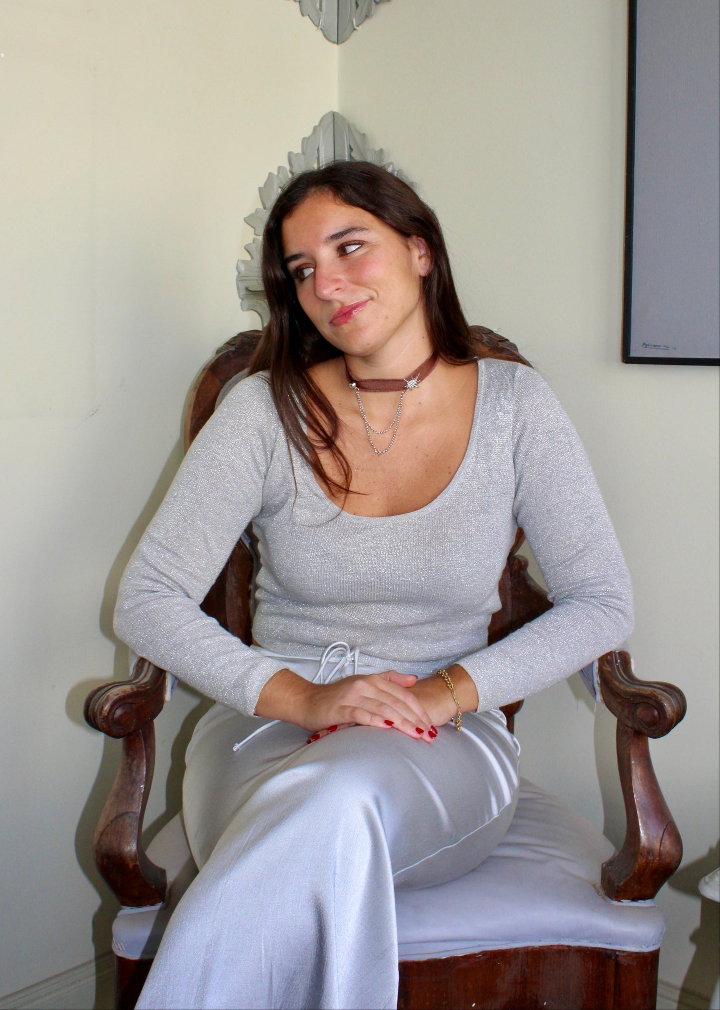 Stardrop choker - silver