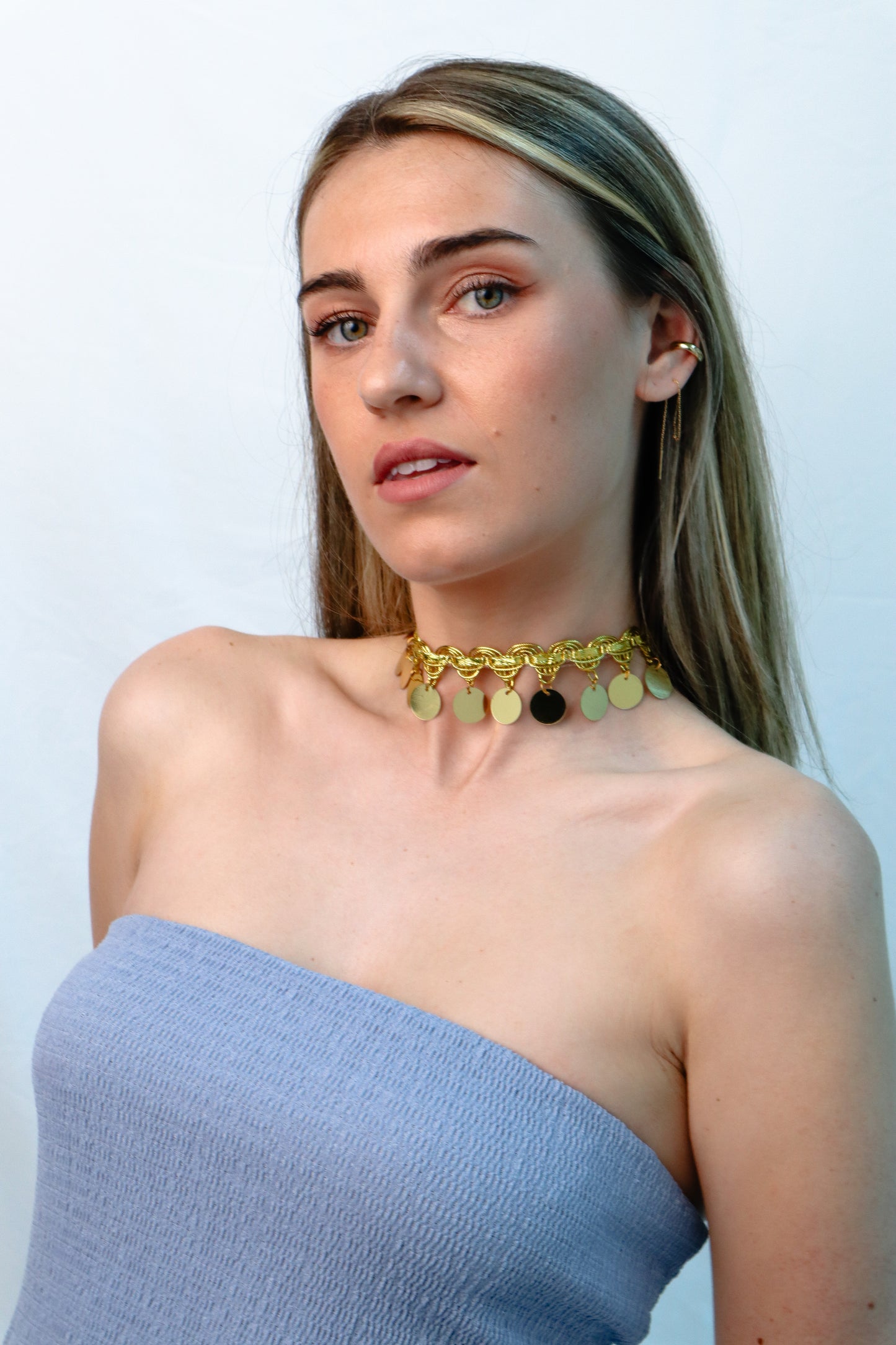 Prismatic choker - gold