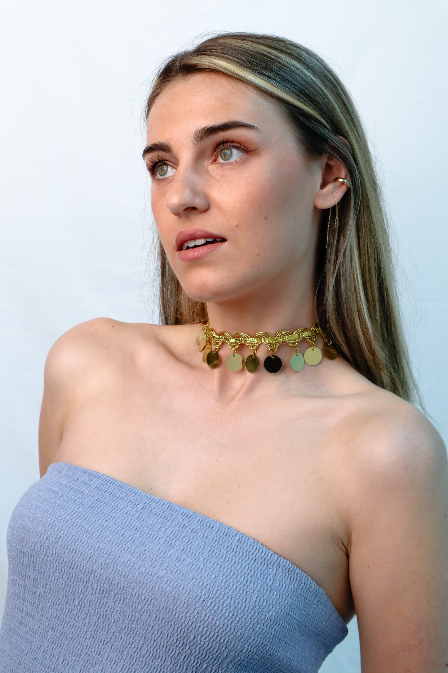 Prismatic choker - gold