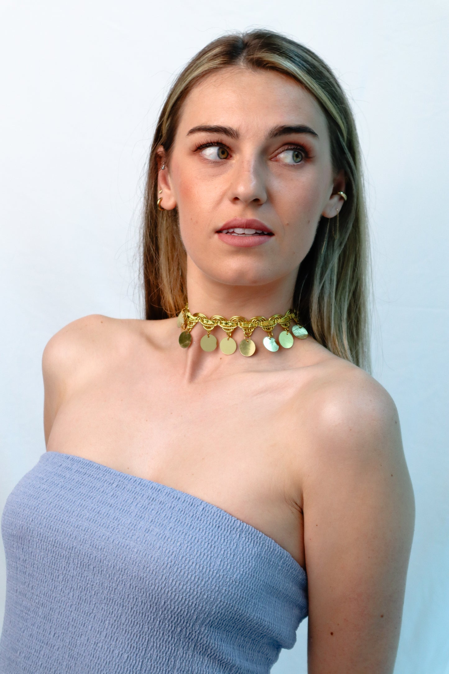 Prismatic choker - gold