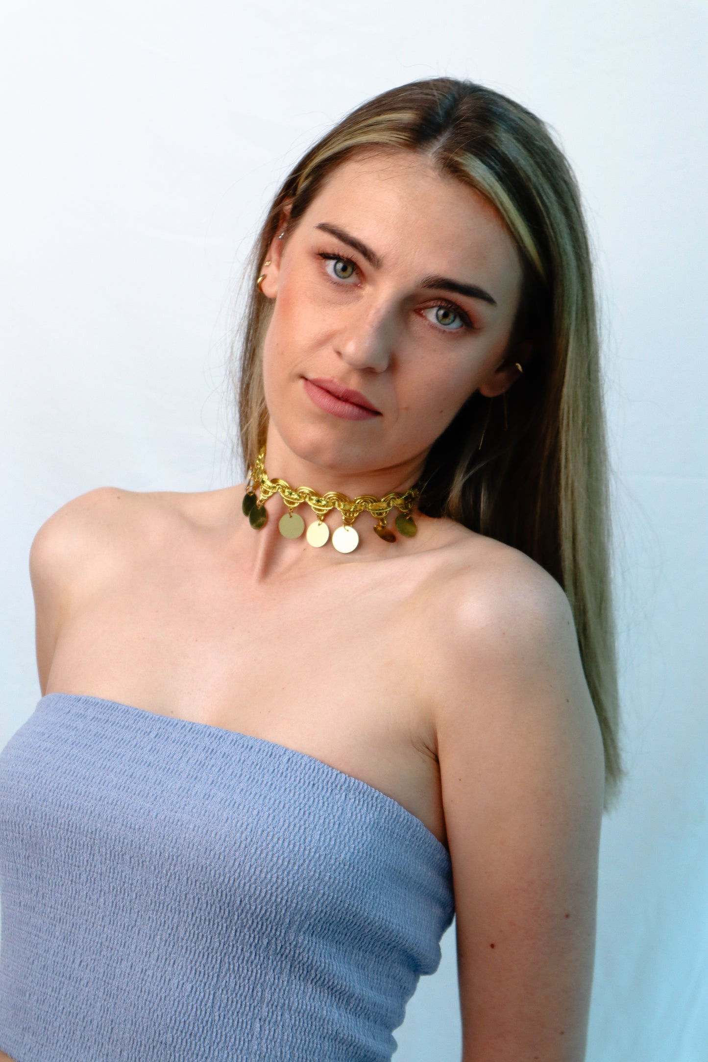 Prismatic choker - gold