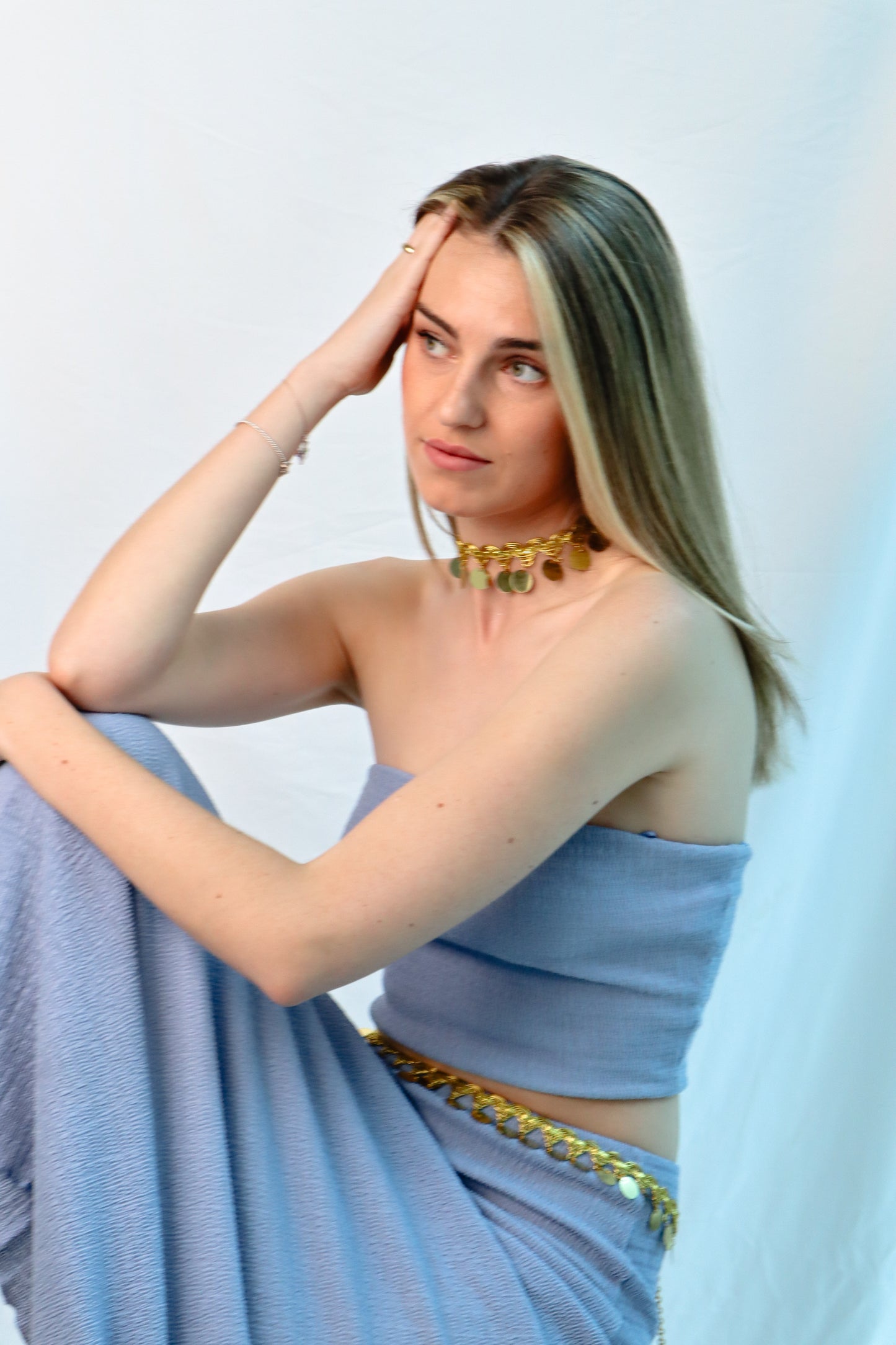 Prismatic choker - gold