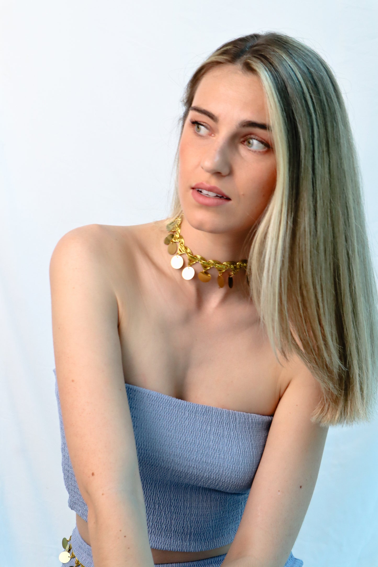 Prismatic choker - gold