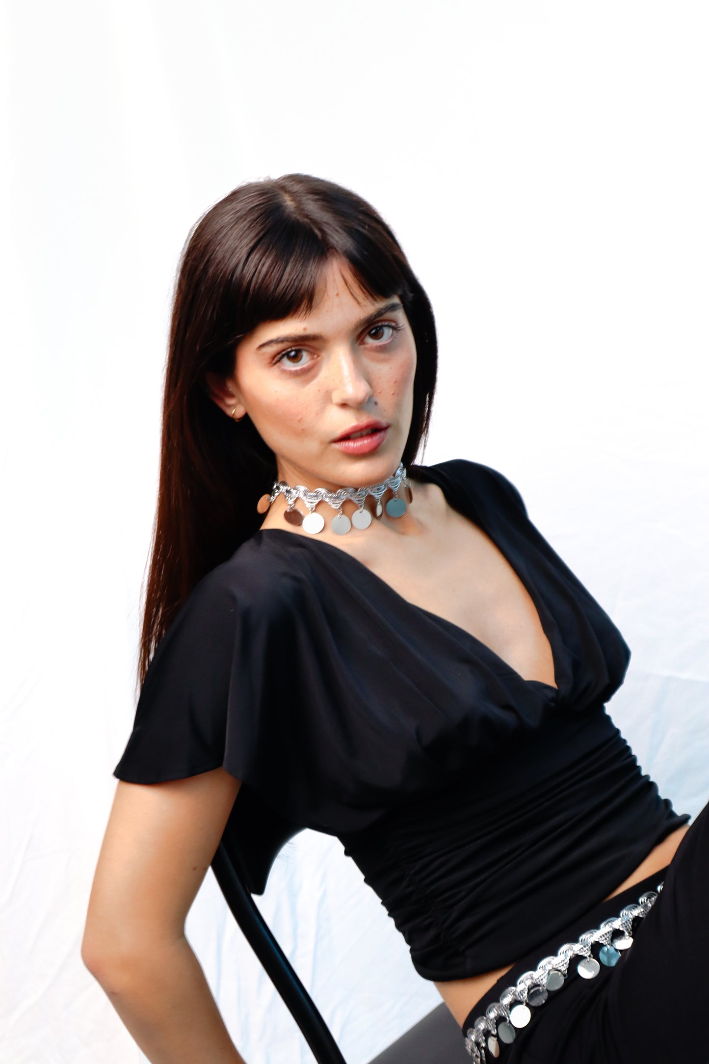 Prismatic choker - silver