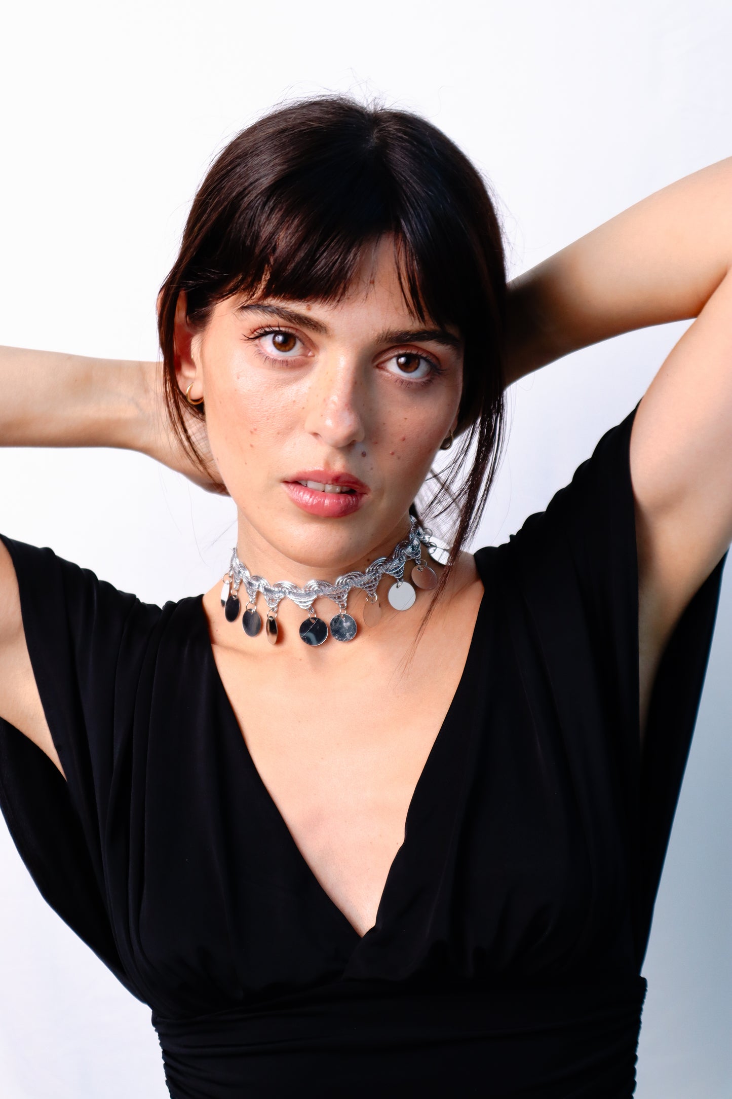 Prismatic choker - silver