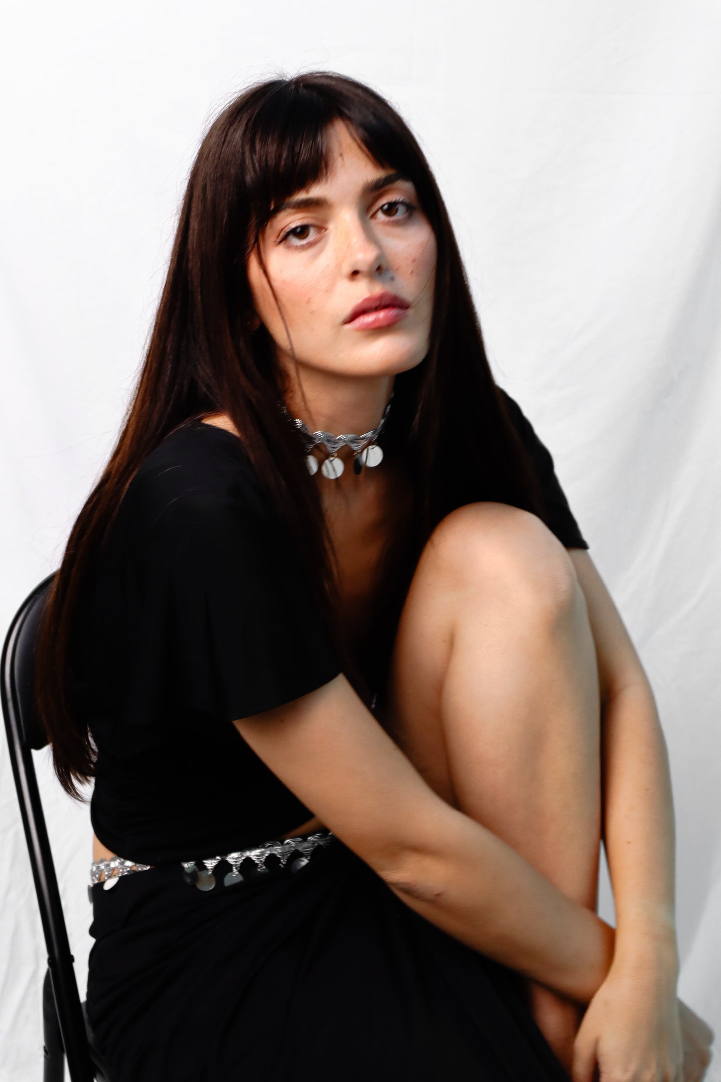 Prismatic choker - silver