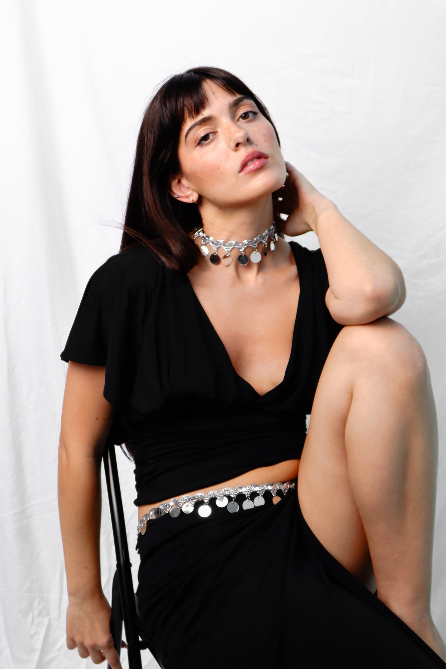 Prismatic belt- silver