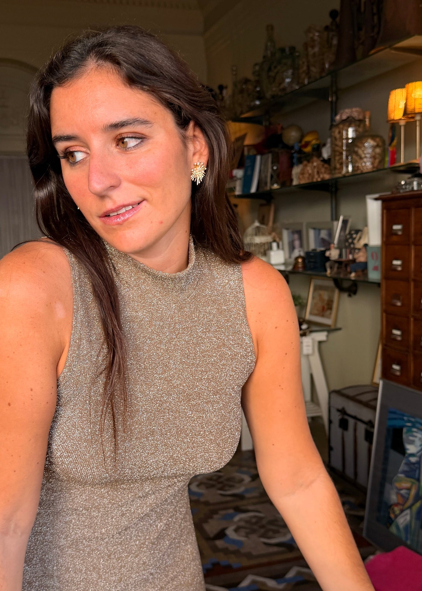 Stardust earrings - golden