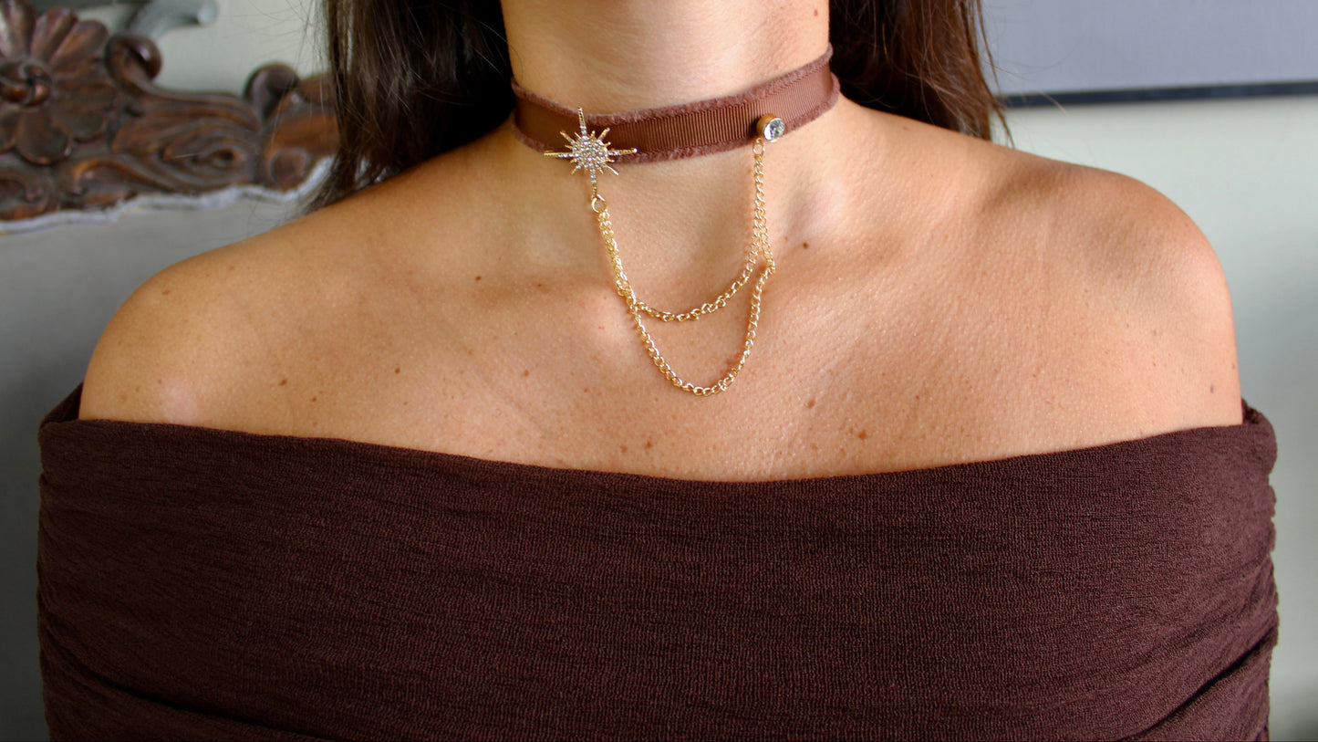 Stardrop choker - gold