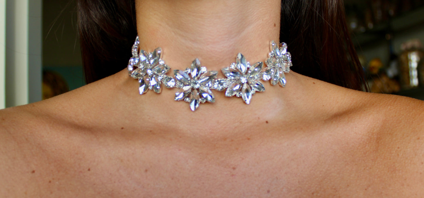 Hidden stars choker - silver