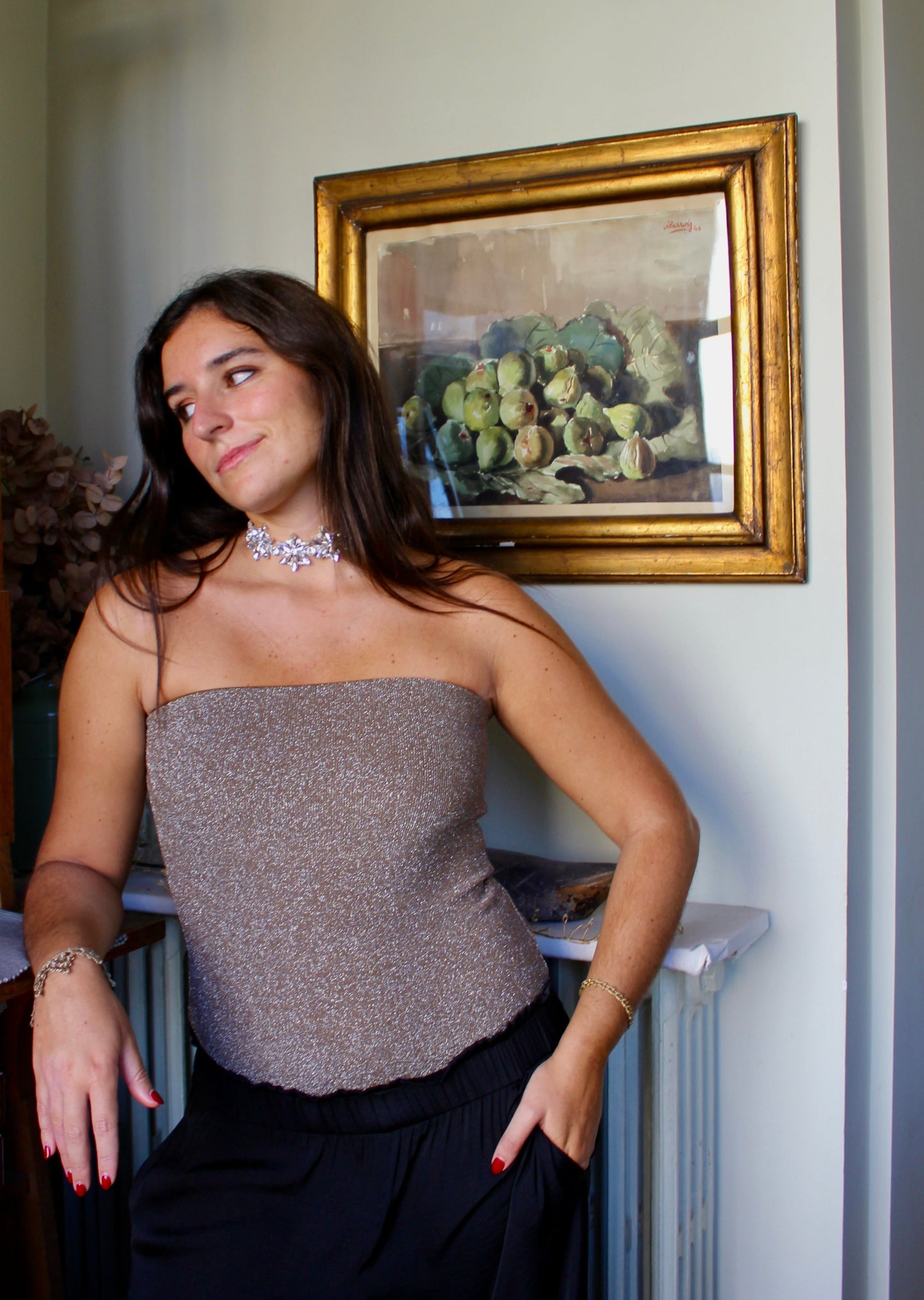 Hidden stars choker - silver