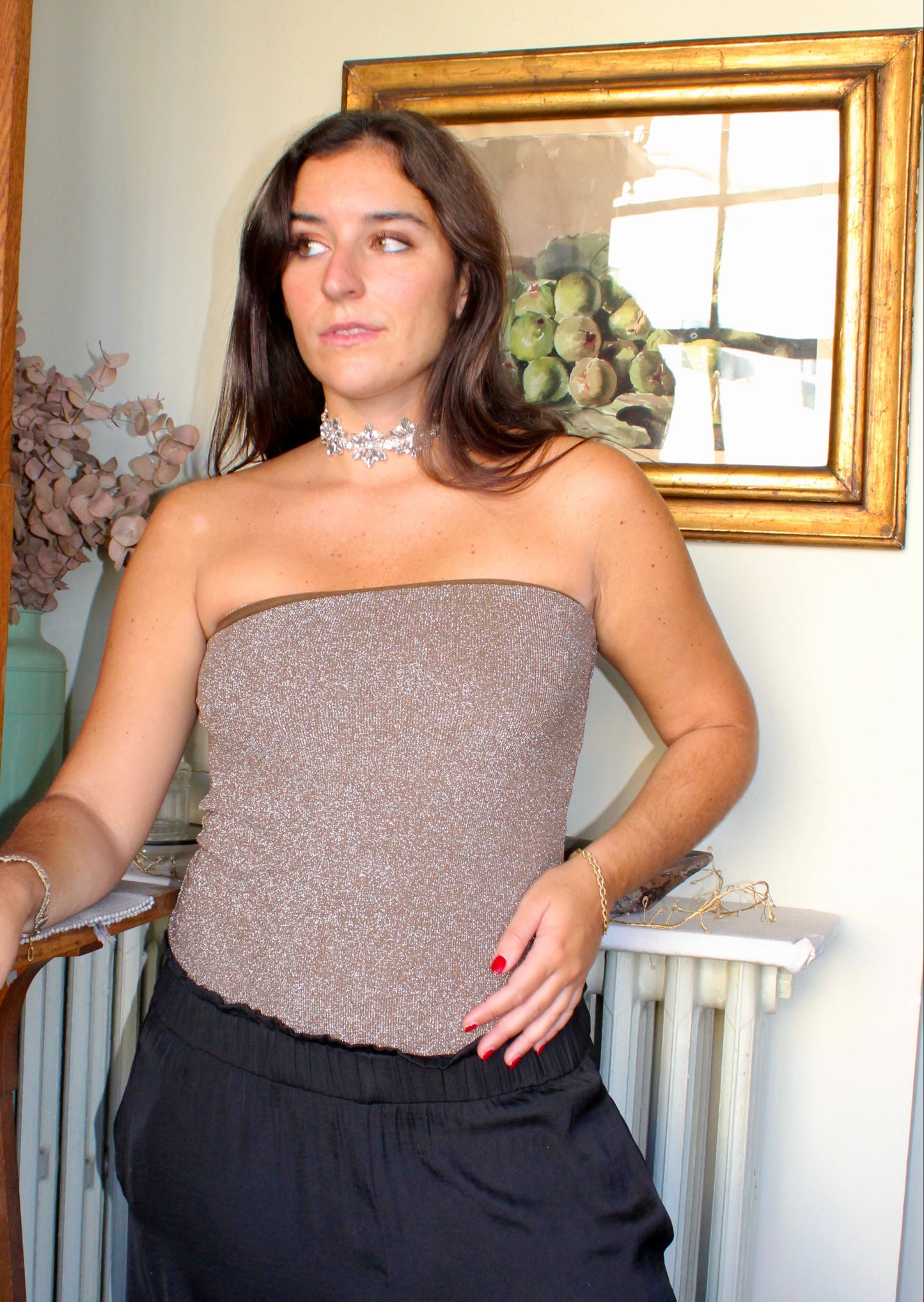 Hidden stars choker - silver