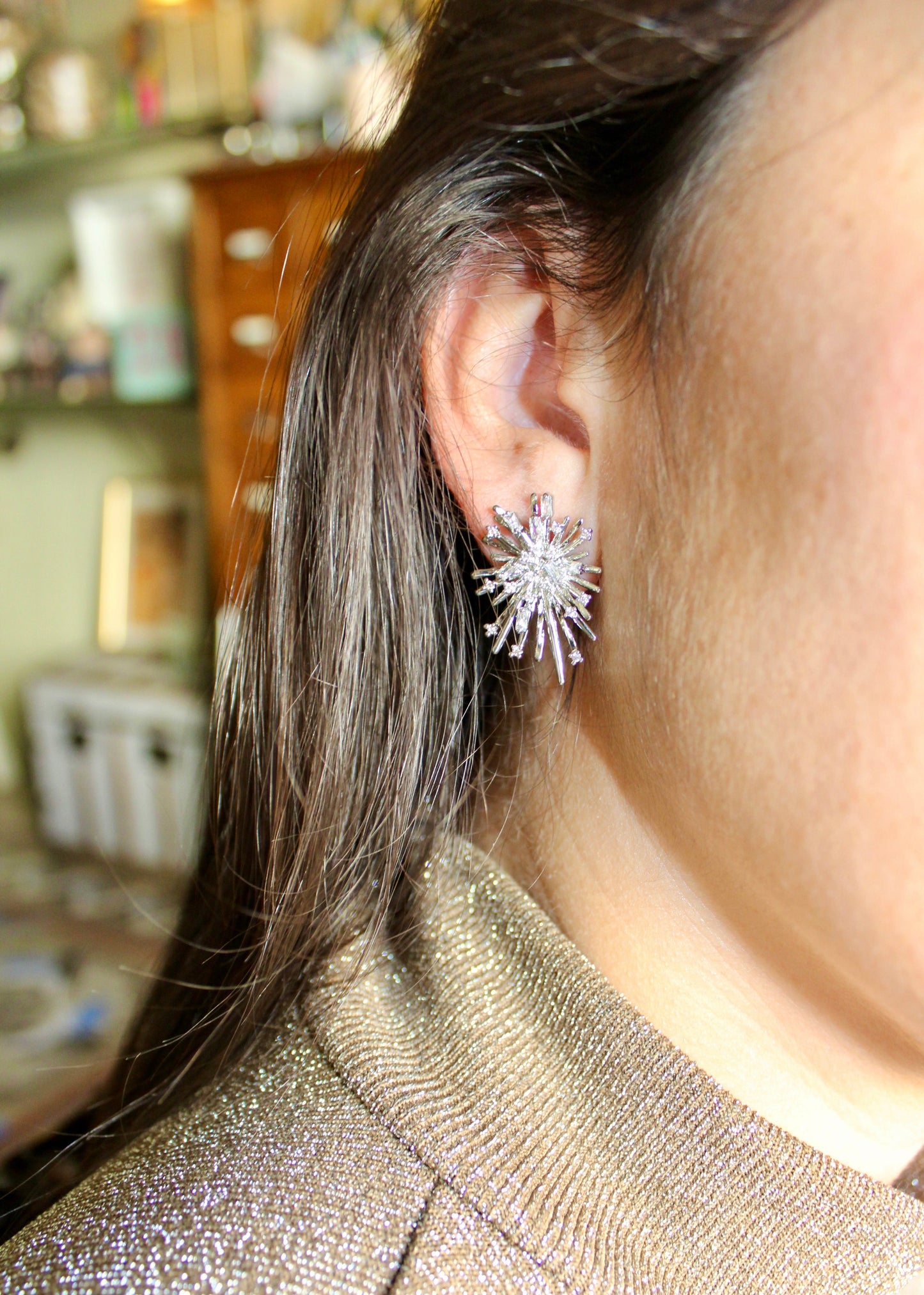 Stardust earrings - silver