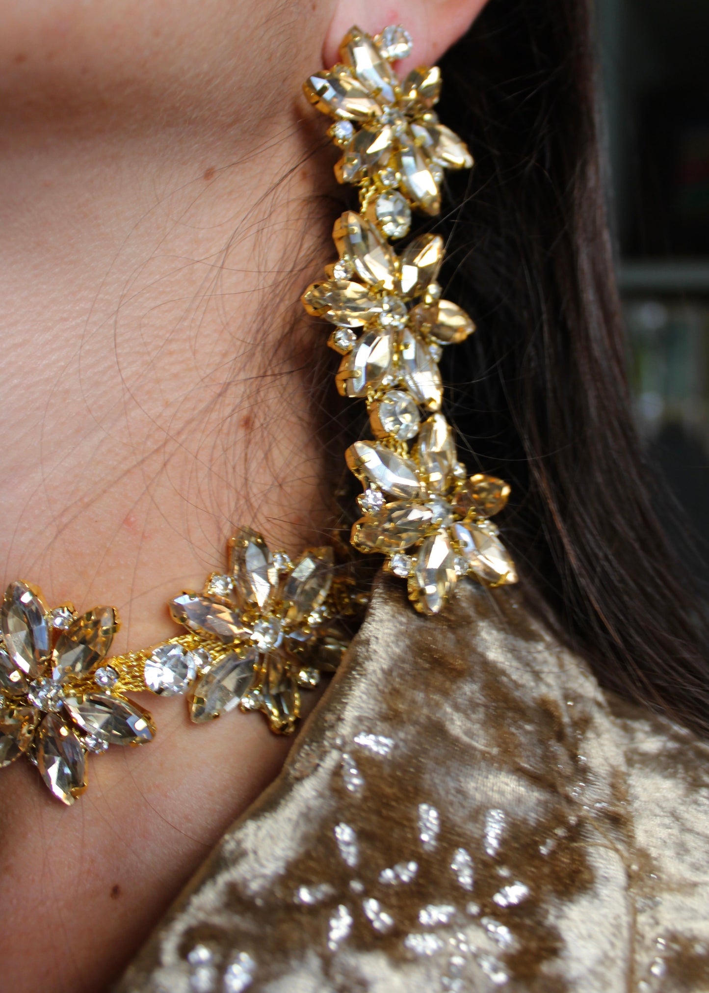 Hidden stars earrings - gold