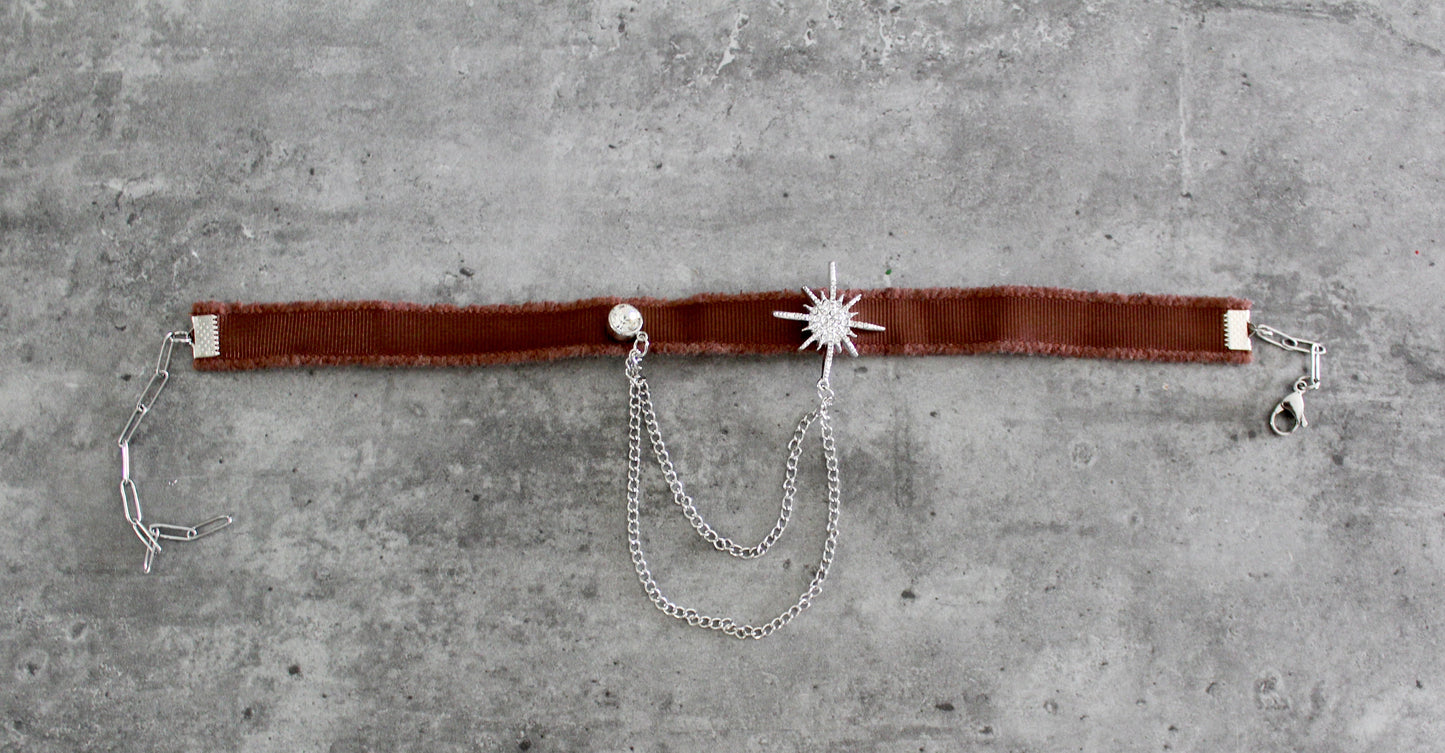 Stardrop choker - silver